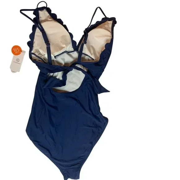 Charmo Women's XL Blue One Piece Swimsuit UPF 50+ Adjustable Straps - Picture 6 of 10